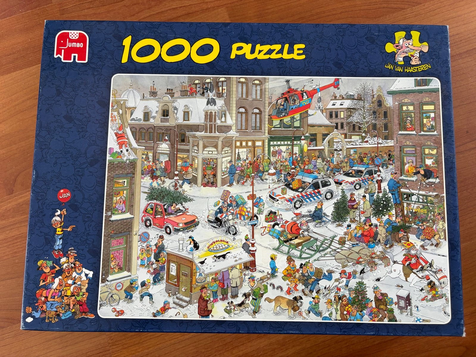 Jan van Haasteren puzzel 1000 stukjes “kerst” compleet, Ophalen of Verzenden, 500 t/m 1500 stukjes, Zo goed als nieuw, Legpuzzel