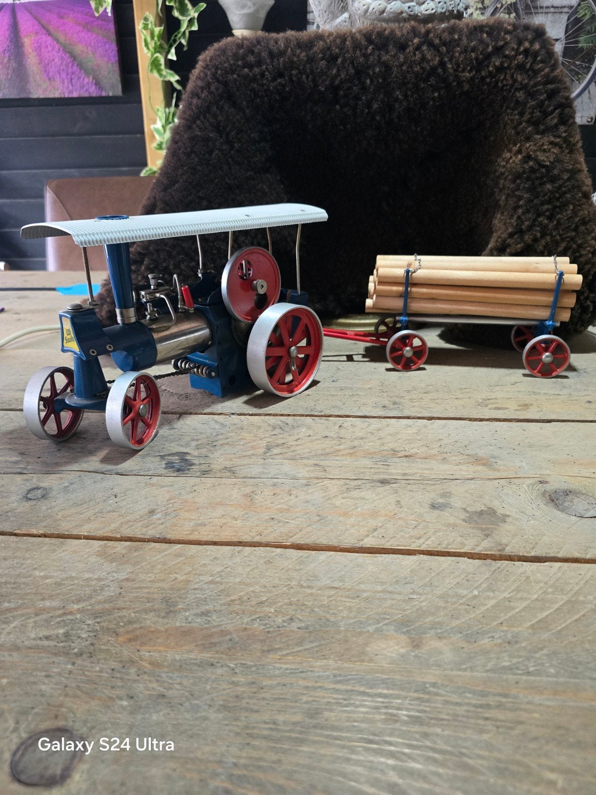 D3 > Wilesco D405 modelstoomtractor met kar .., Hobby en Vrije tijd, Ophalen of Verzenden