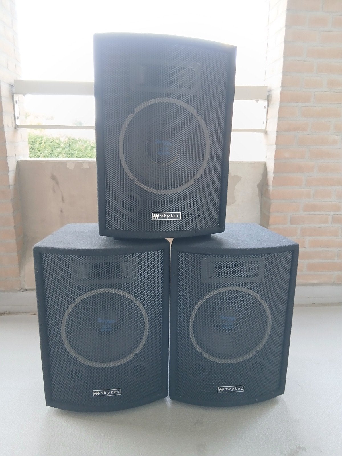 Skytec PA-speakerset 200W - Ideaal voor feestjes!, Gebruikt, Speakerset, Geschikt voor surround/home cinema, Ophalen