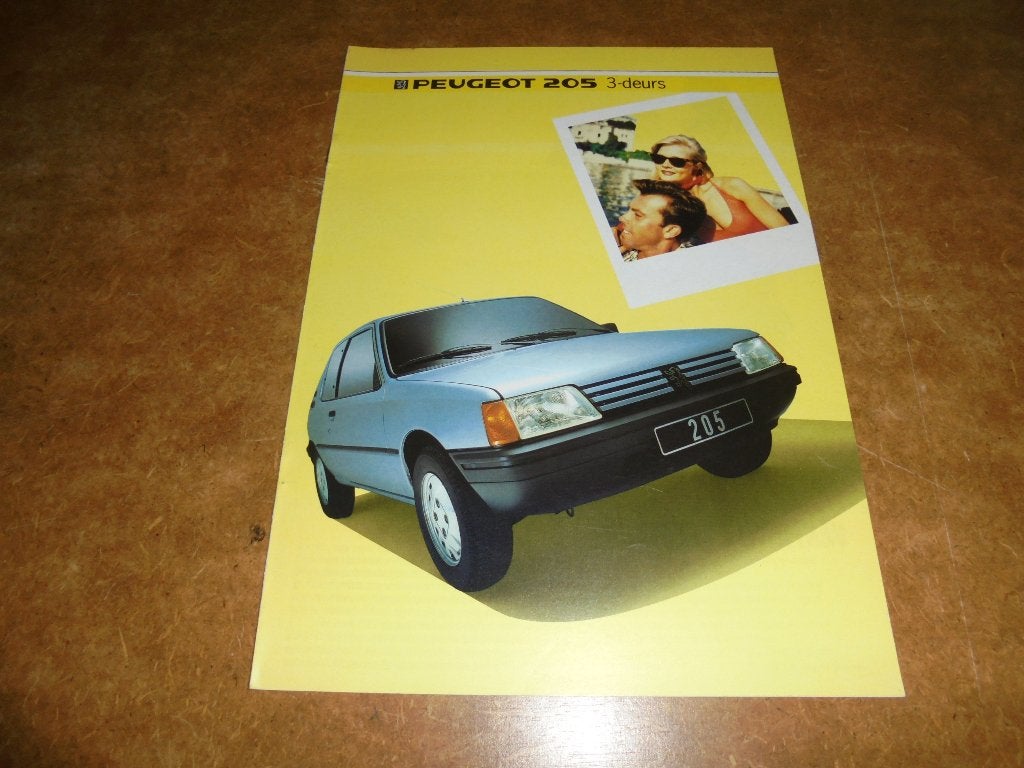brochure Peugeot 205 driedeurs  1985, Ophalen of Verzenden, Zo goed als nieuw, Peugeot
