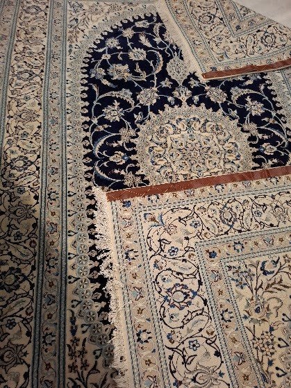 HANDGEKNOOPTE PERZISCH TAPIJT UIT IRAN NAIN ️✅ ZGAN, 150 tot 200 cm, 200 cm of meer, Ophalen of Verzenden, Rechthoekig