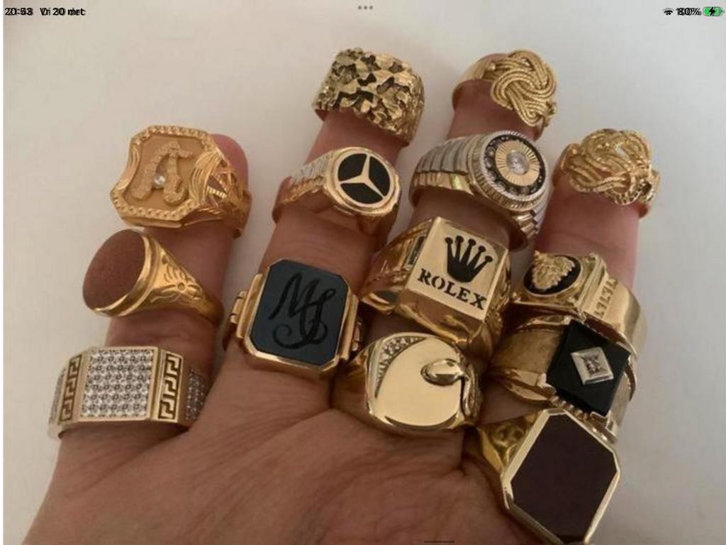 Antieke vintage gouden ringen 14/18/22 kar goud edelstenen, Verzenden, 19 tot 20, Zo goed als nieuw, Dame of Heer