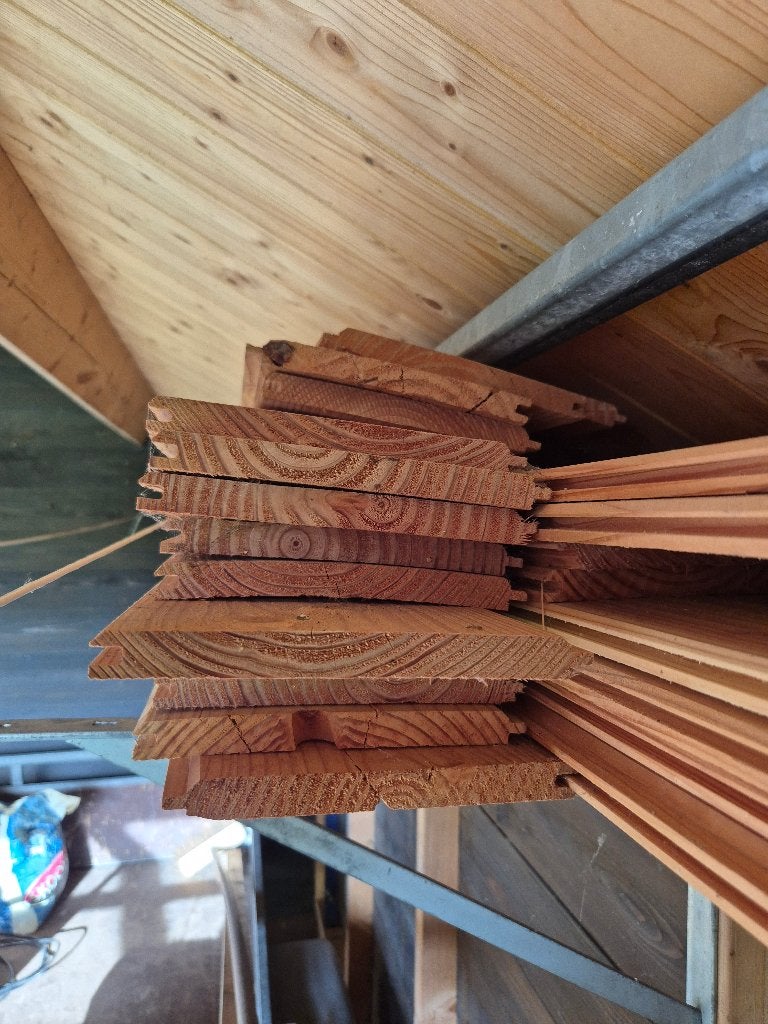 Douglas planken veer en groef, Doe-het-zelf en Verbouw, Hout en Planken, Ophalen, Minder dan 25 mm, Nieuw, 200 tot 250 cm