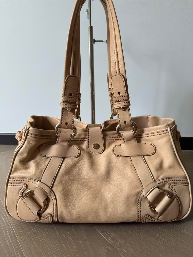 Celine leren handtas beige, Ophalen of Verzenden, Gebruikt, Beige, Handtas