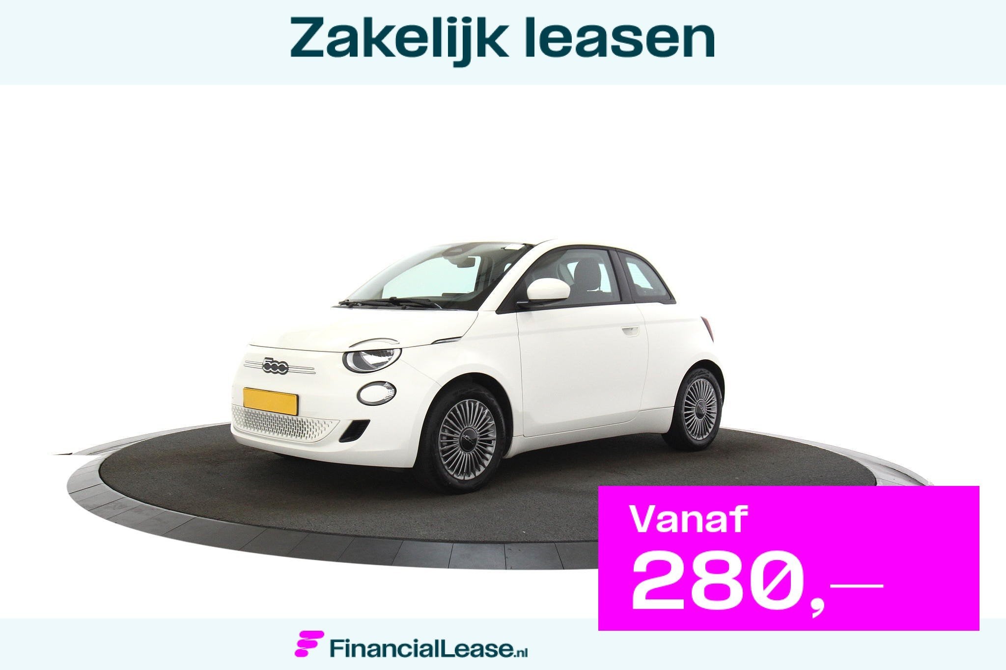 Fiat E-500 RED 42 kWh Apple carplay ecc lm 16'' Virtual cock, Gebruikt, 118 pk, Start-stop-systeem, 4 stoelen