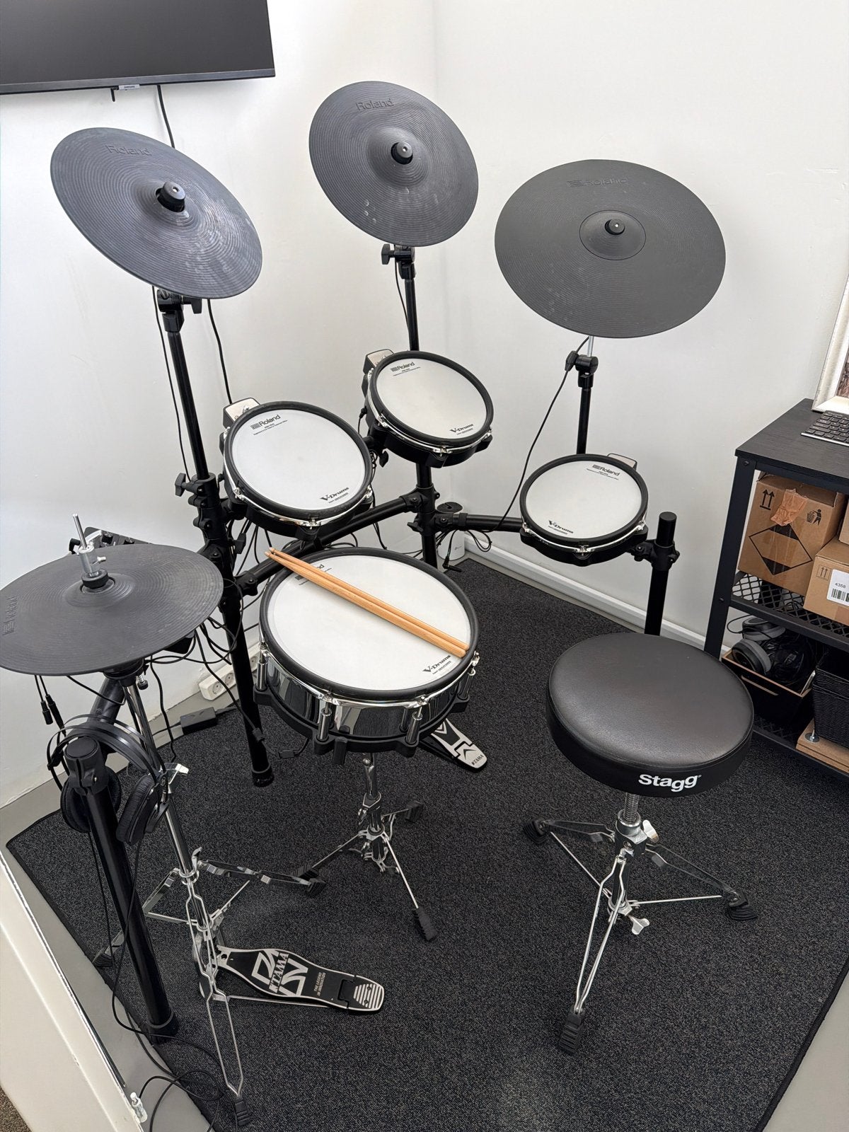 Complete Roland V-Drums TD-27KV Set - perfecte staat., Muziek en Instrumenten, Ophalen, Elektronisch, Roland, Zo goed als nieuw