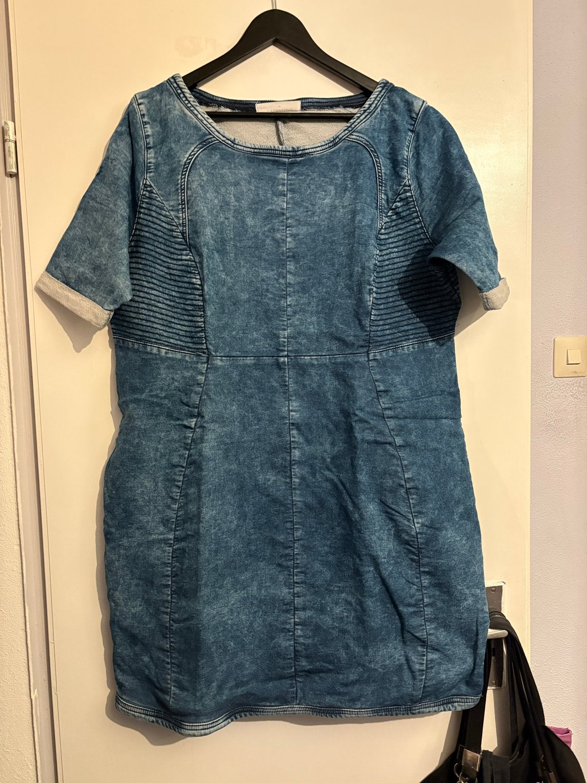 Stretch denim jurk, Carmakoma, maat 46/48, Kleding | Dames, Ophalen of Verzenden, Zo goed als nieuw, Blauw, Jurk