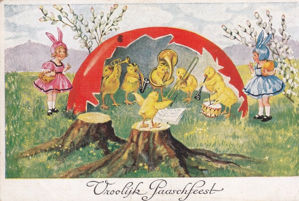 Vroolijk Paaschfeest 1930, Verzenden, 1920 tot 1940, Gelopen, Feest(dag)
