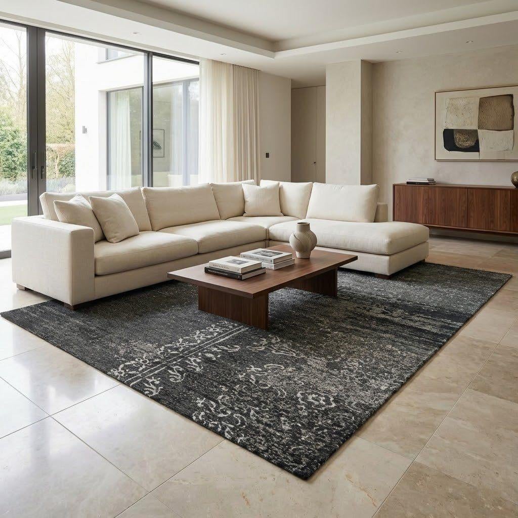 Brinker Bria Black Vloerkleed - 200x300cm, Ophalen of Verzenden, Zo goed als nieuw, 200 cm of meer, Rechthoekig