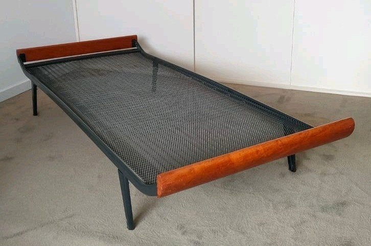 Vintage daybed bed Dick Cordemeijer Auping bed bank bedbank, Ophalen, Gebruikt, Eenpersoons, Vintage