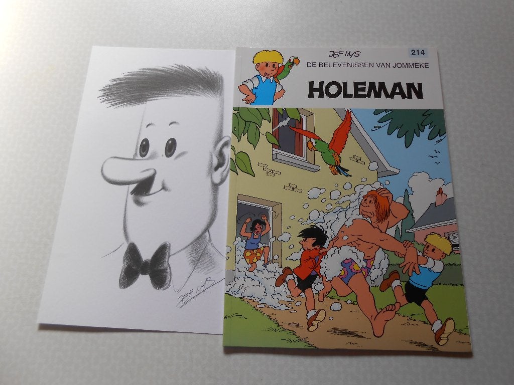 Jommeke 214 Holeman 2001 1 ste druk. Met bijlage., Boeken, Jef Nys, Eén stripboek, Nieuw, Ophalen of Verzenden