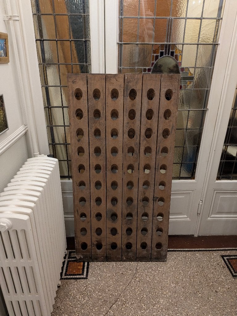 Antiek champagne rek (pupitre), Ophalen, Gebruikt, 25 flessen of meer, 75 – 100