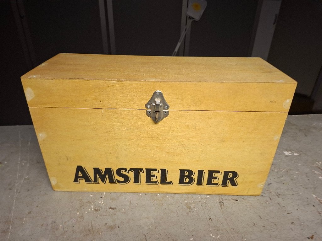 leuk kistje voor flesjes Amstel, Ophalen of Verzenden, Gebruikt, Flesje(s), Amstel