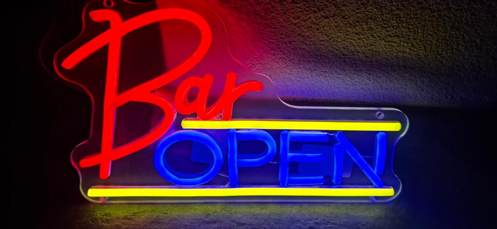 Bar Open led neon verlichting, Ophalen of Verzenden, Nieuw
