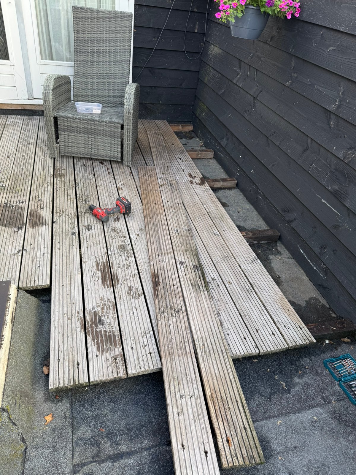 Vlonder planken, Tuin en Terras, Ophalen, Gebruikt, Hout