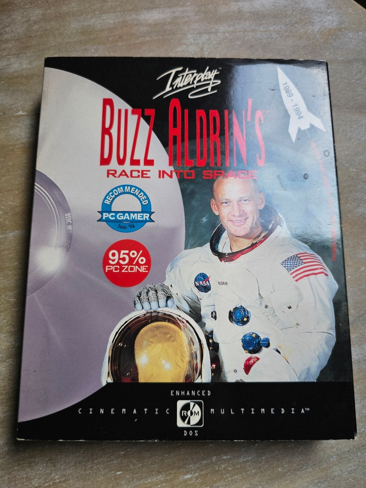 Buzz Aldrin's Race Into Space PC CD-ROM (1993), Spelcomputers en Games, Gebruikt, 1 speler, Ophalen of Verzenden, Strategie en Constructie