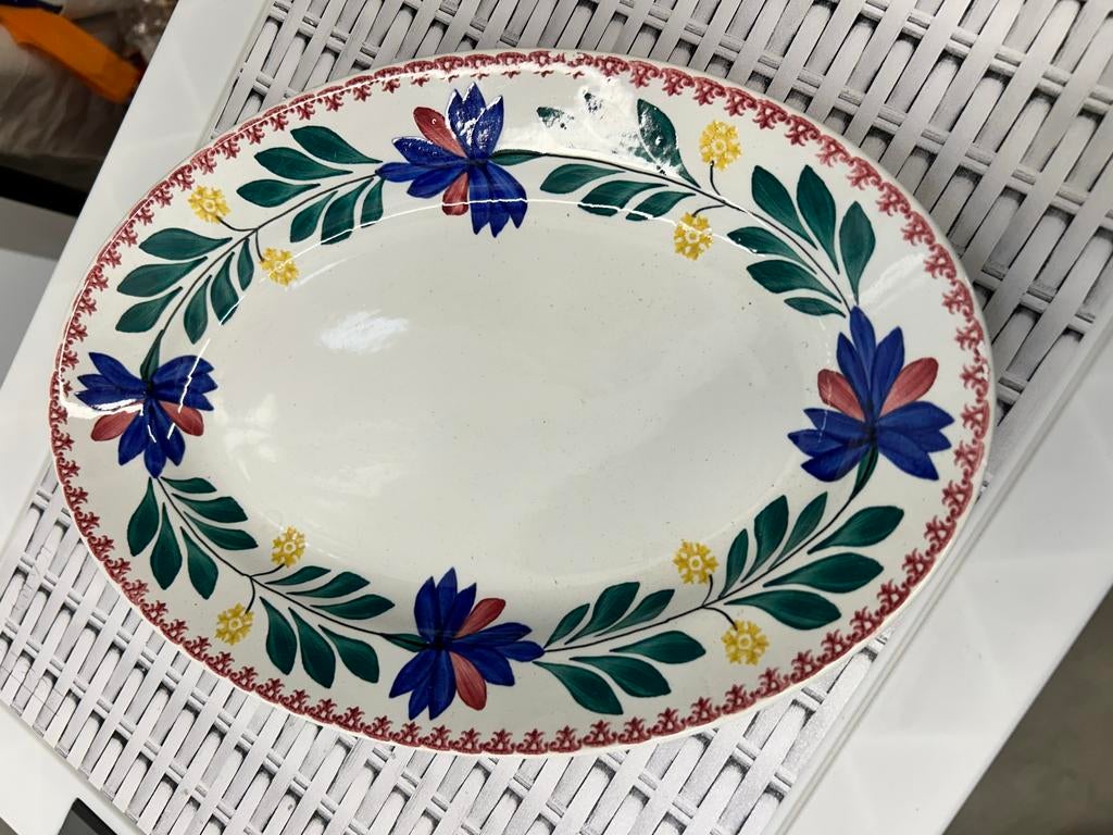 Boerenbont decor 201b ovale schaal met pollingrand 31cm, Div, Ophalen of Verzenden, Div, Aardewerk