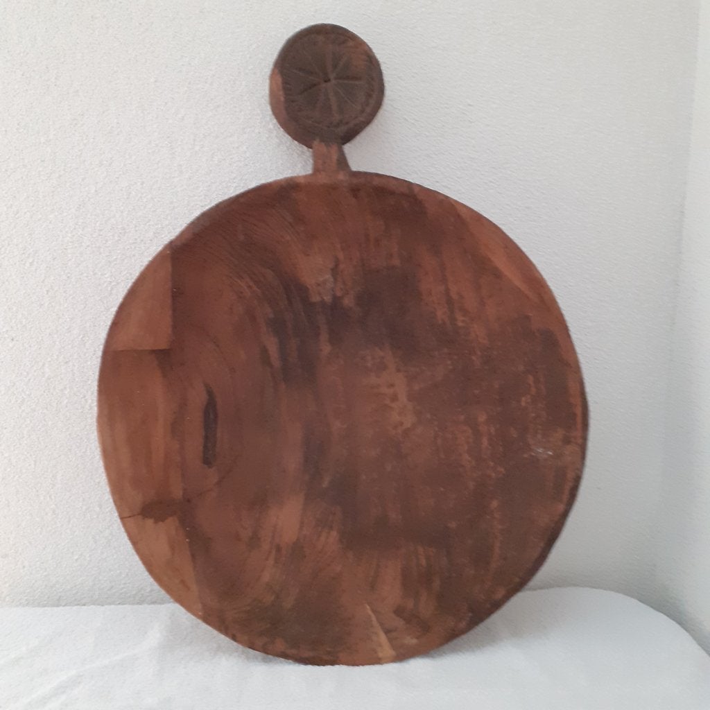 houten schaal groot, Schaal, Rond, Ophalen of Verzenden, Zo goed als nieuw