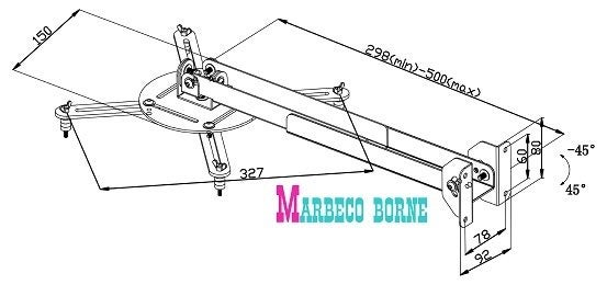 Beamerbeugel, Plafond, Muurbeugel, Plafond steun, Projector, Info@marbeco.nl, Valueline, Beamerbeugel, Nieuw