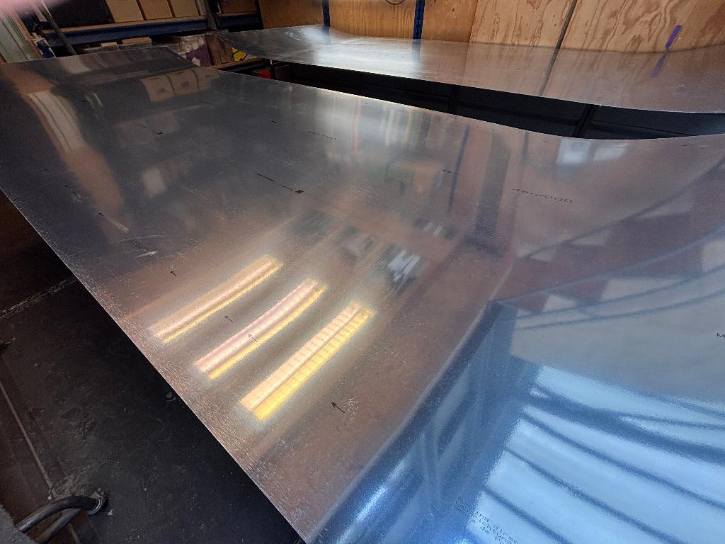 Twee vellen Homapal Aluminium HPL 485/000, Doe-het-zelf en Verbouw, Platen en Panelen, Ophalen, Nieuw, HPL, Minder dan 20 mm