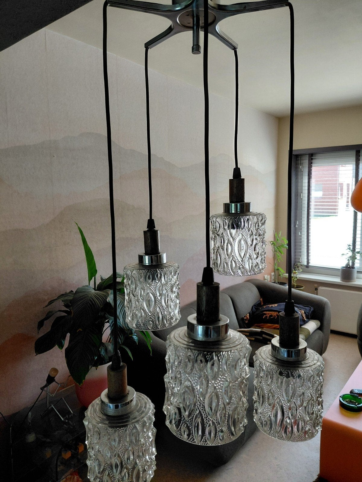 Vintage space age cascade hanglamp., Ophalen of Verzenden, Minder dan 50 cm