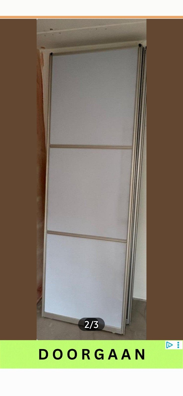 Schuifdeuren voor kast of inloopkast, Ophalen, Gebruikt, 200 cm of meer, 50 tot 100 cm