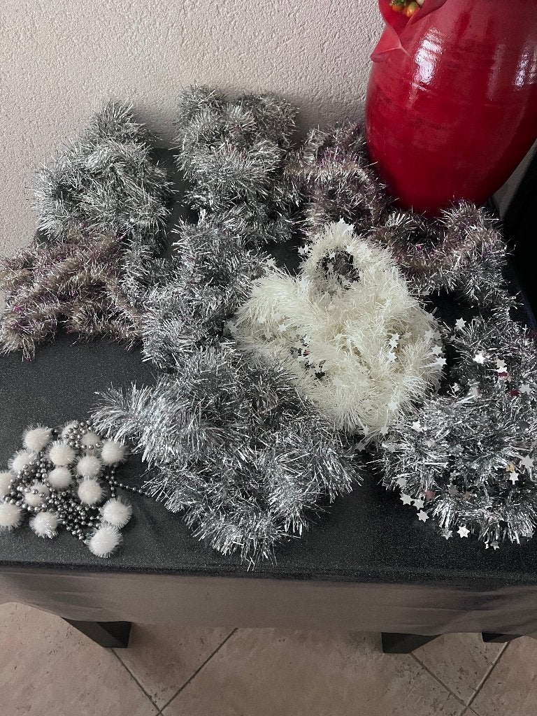 10 stuks   kerst guirlandes zilver, Diversen, Ophalen of Verzenden, Zo goed als nieuw
