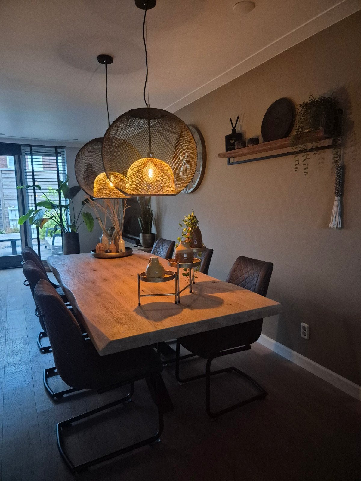 Gardo eettafel (240x102cm) met 6 Armin eetstoelen, Ophalen, 100 tot 150 cm, Eikenhout, 200 cm of meer