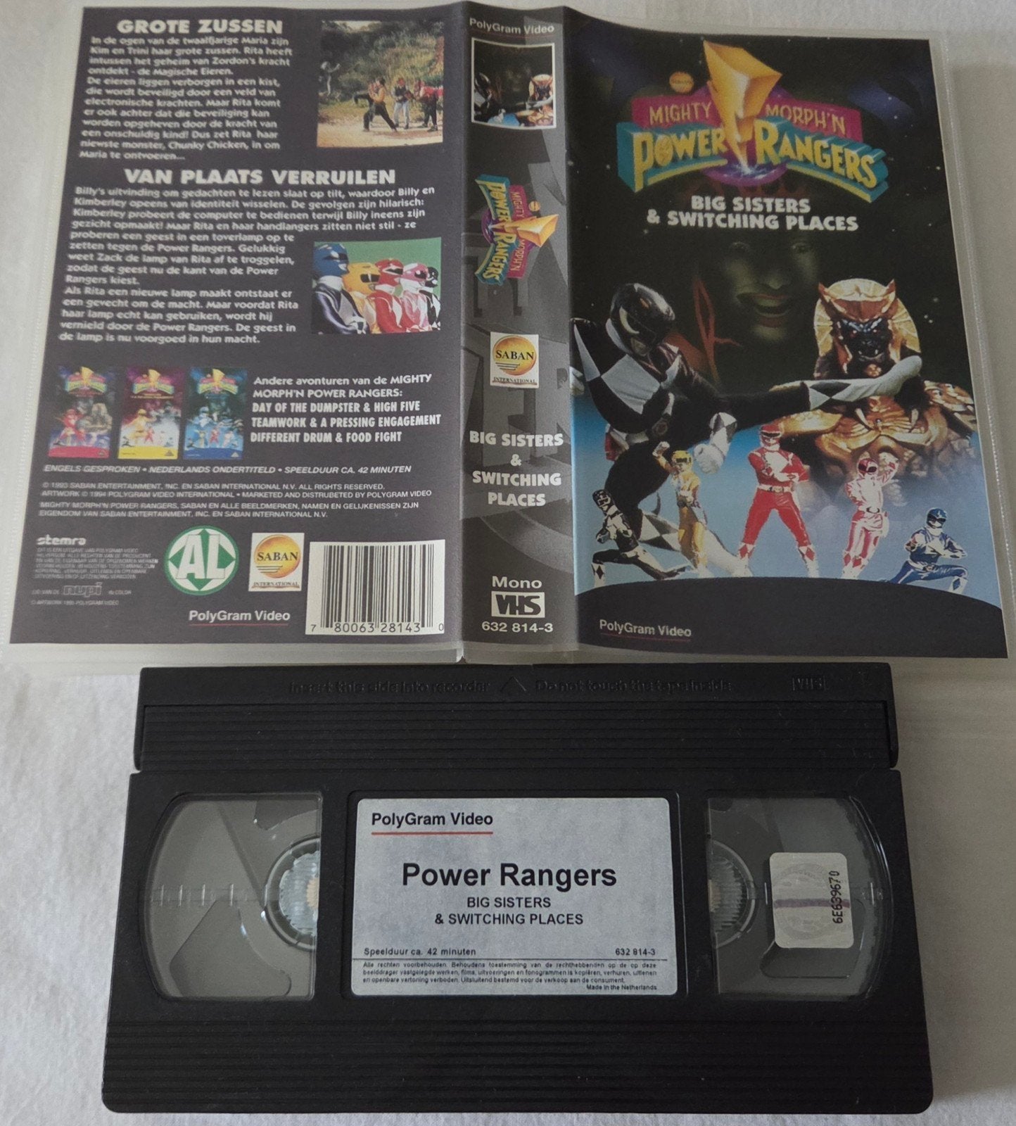Mighty Morphin Power Rangers Big Sisters VHS Kinderen/Jeugd, Cd's en Dvd's, VHS | Kinderen en Jeugd, Alle leeftijden, Ophalen of Verzenden