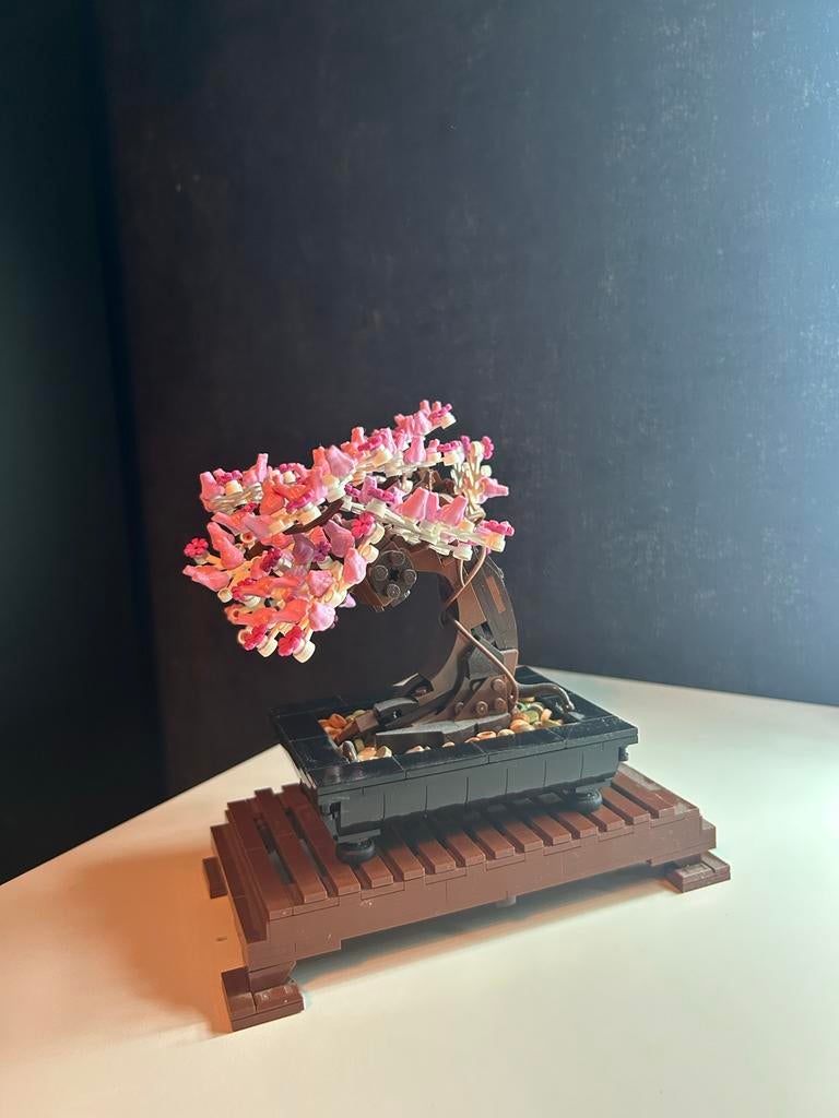 Lego Bonsai Boom met Roze + Groene Bloesem en Boekje, Lego, Ophalen of Verzenden, Zo goed als nieuw, Compleet
