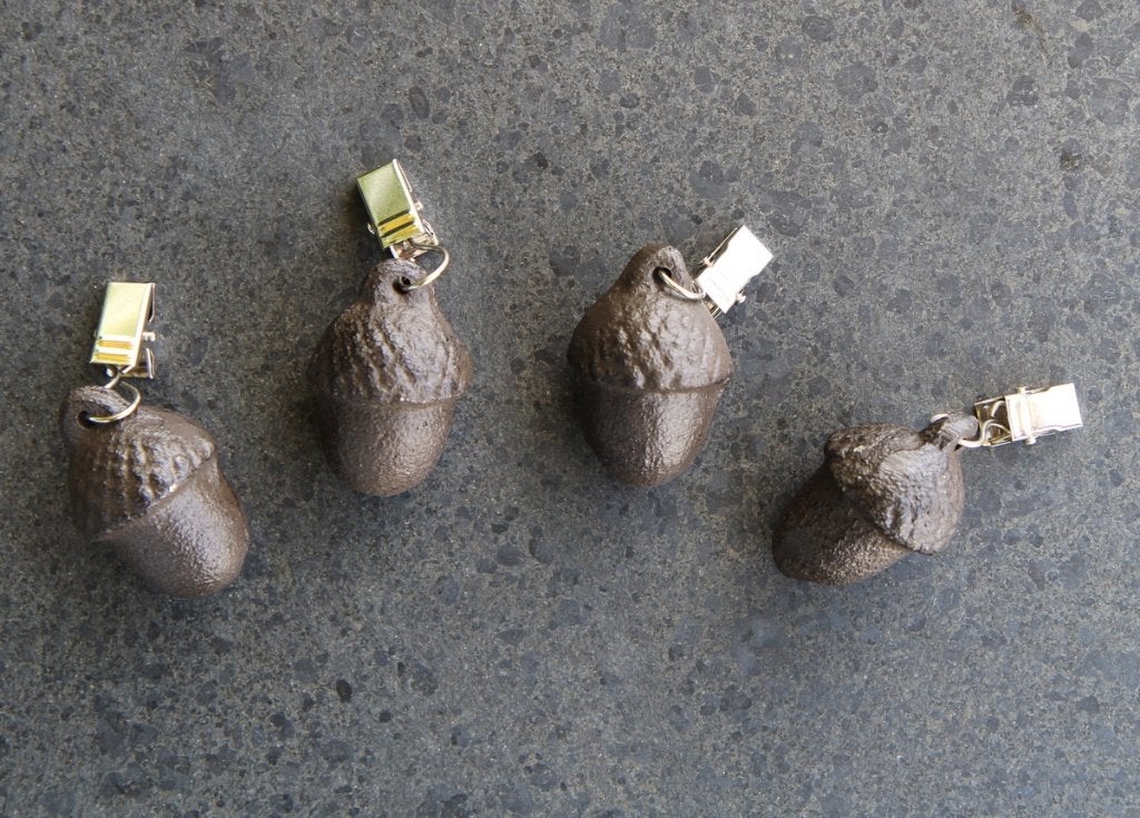 Tafelkleedgewicht Eikel, 4 stuks, geitijzer, Robanjer, Brocante, Nieuw, Ophalen of Verzenden