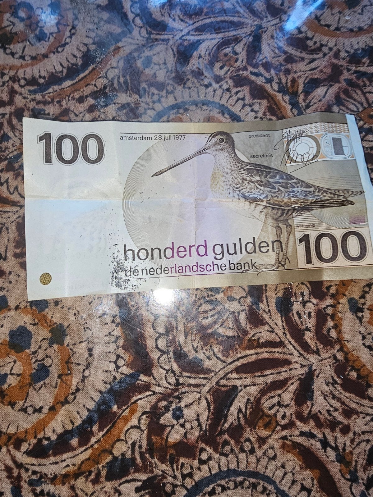 Zeldzaam 100 Gulden biljet 1977 'Snip', Ophalen, 100 gulden, Los biljet