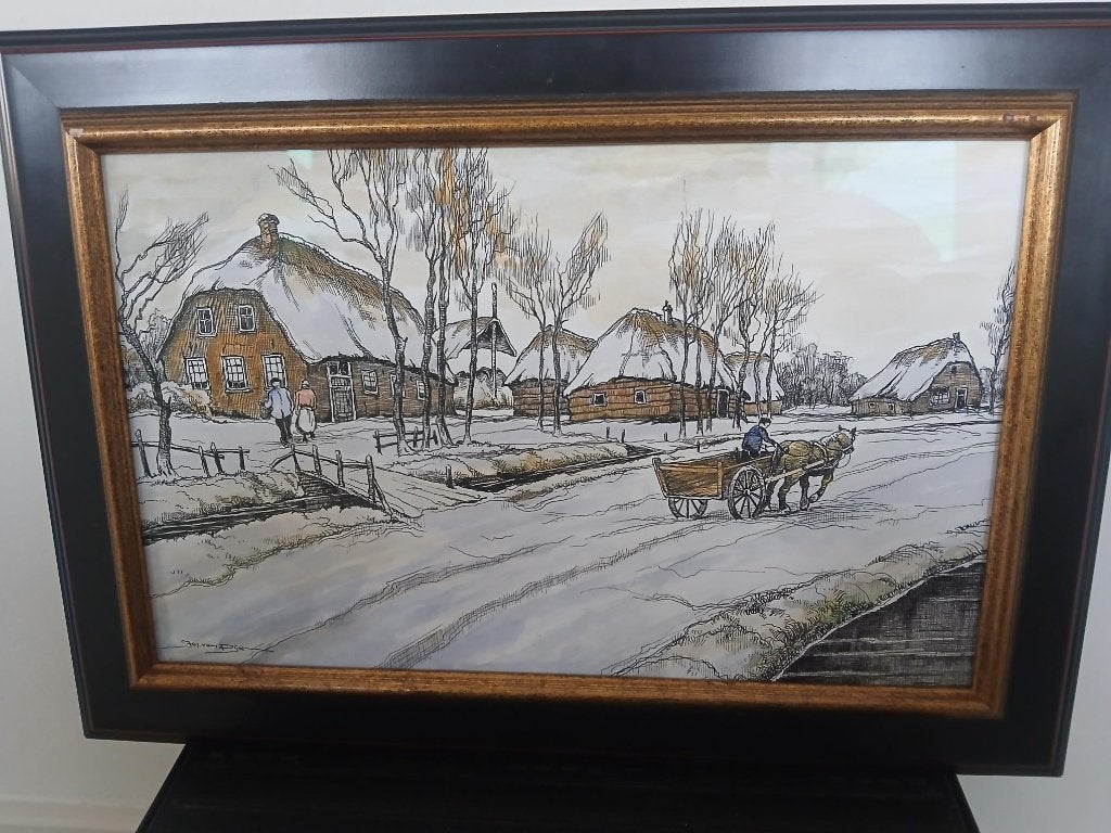 Kunstwerk Johannes van Dijk (1913–1998), Antiek en Kunst, Kunst | Schilderijen | Klassiek, Ophalen of Verzenden