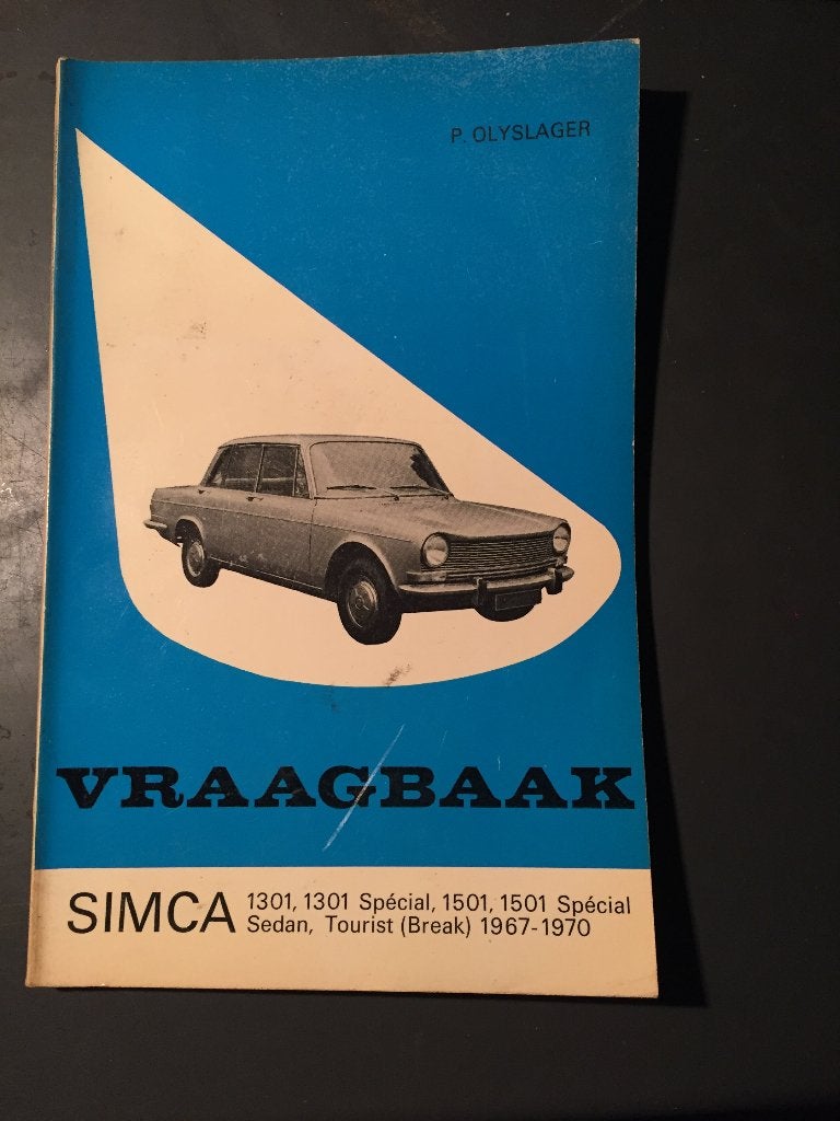 Vraagbaak Simca 1301 _ 1501 1967 / 1970, Auto diversen, Ophalen