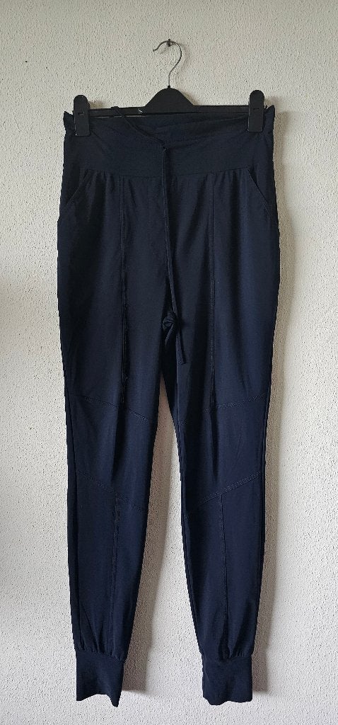 Studio Anneloes Blauwe Travelstof Broek Maat S, Kleding | Dames, Broeken en Pantalons, Gedragen, Maat 36 (S), Blauw, Lang, Ophalen of Verzenden