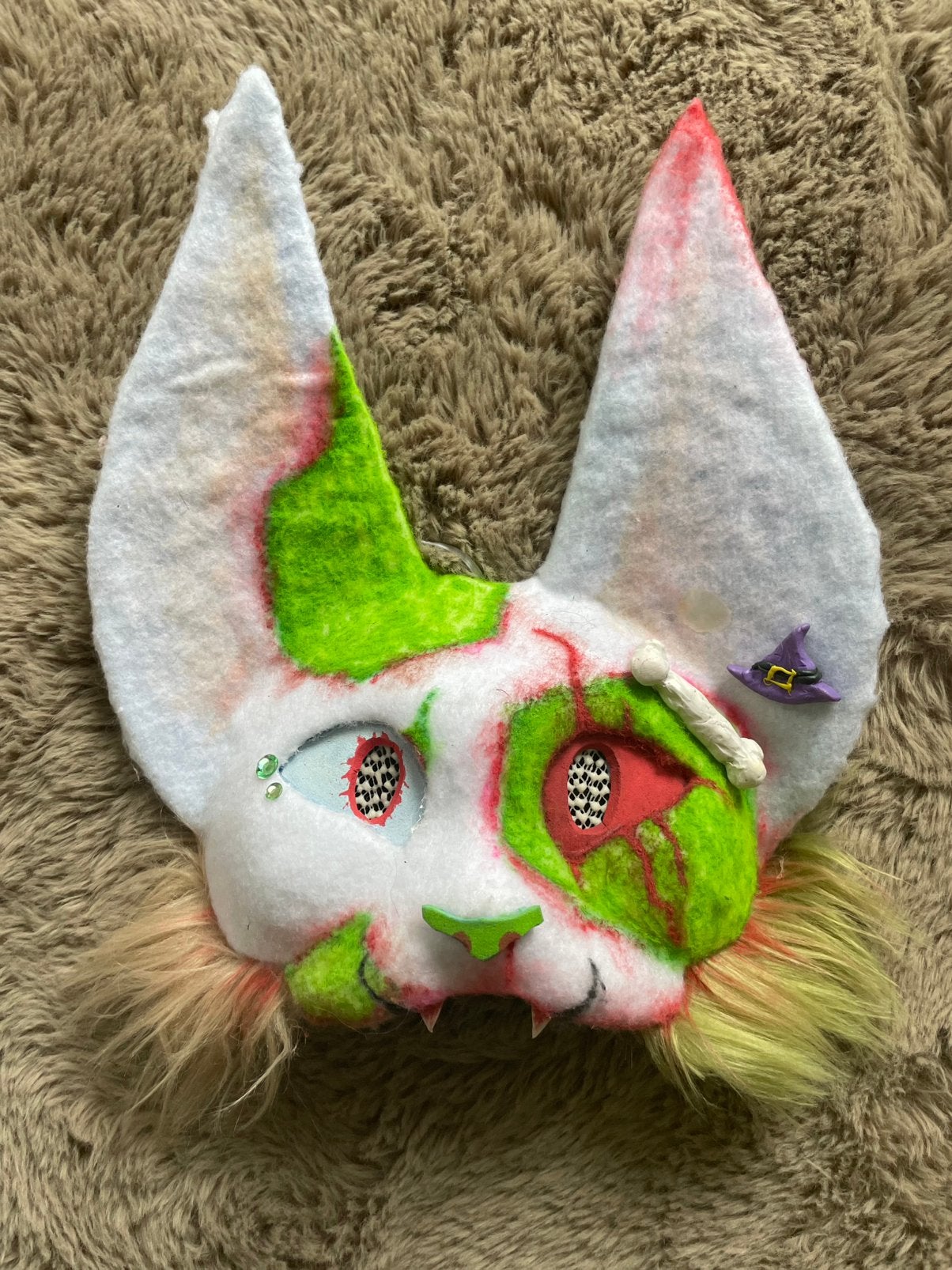 Halloween Zombie vleermuis-kattenmasker, Ophalen of Verzenden, Nieuw, Accessoires