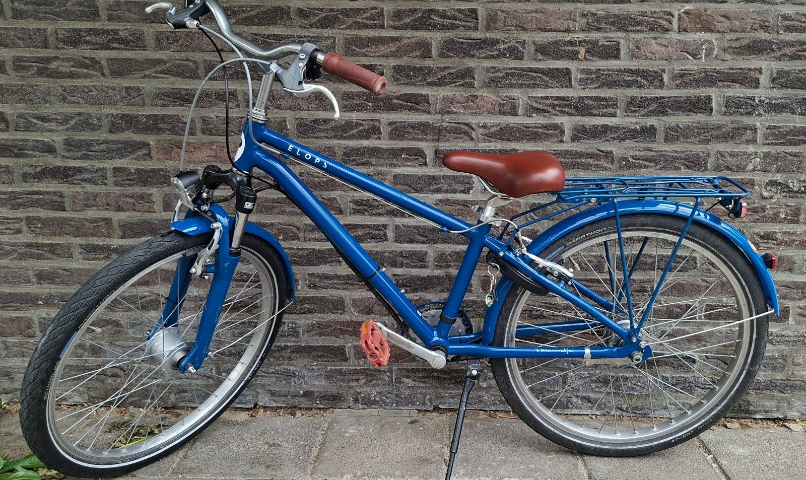 24inch jongensfiets blauw, Fietsen en Brommers, Ophalen, 24 inch, Velgrem, Versnellingen