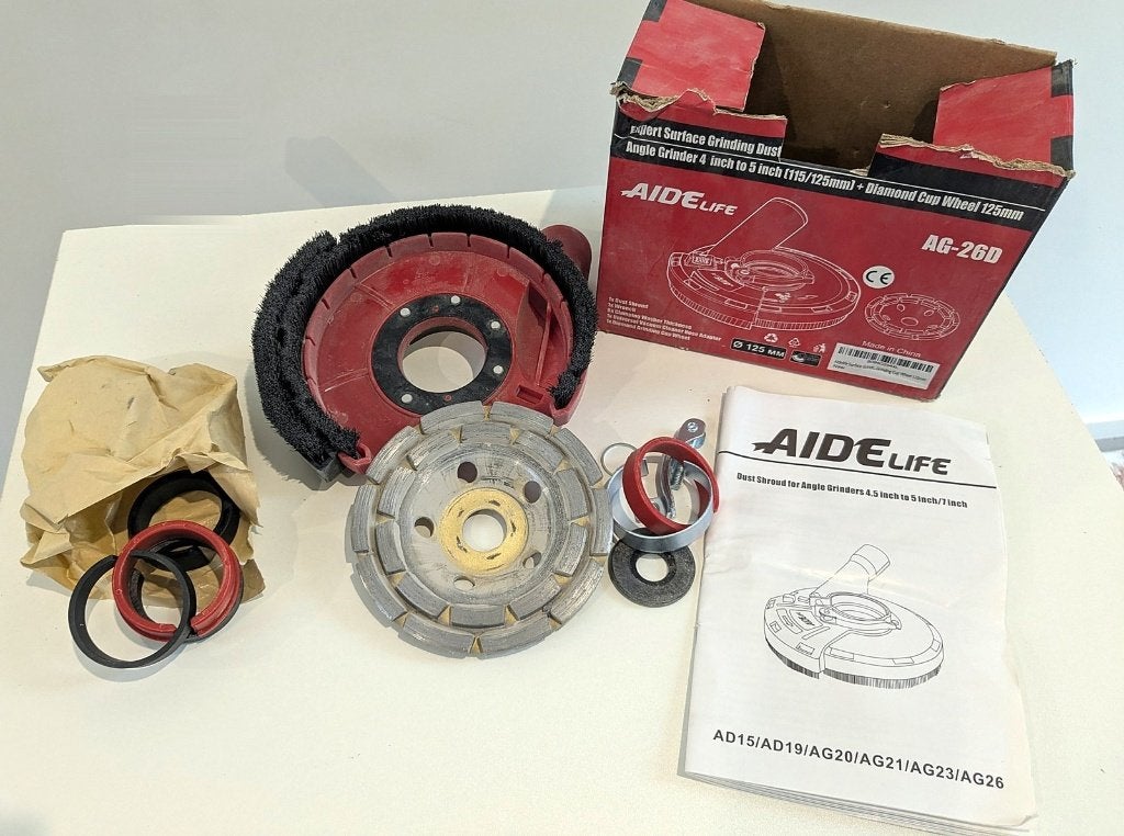 Stofkap afzuigkap haakse slijper 125mm + diamant komschijf, Ophalen of Verzenden, Gebruikt, 1000 watt of meer, Overige typen