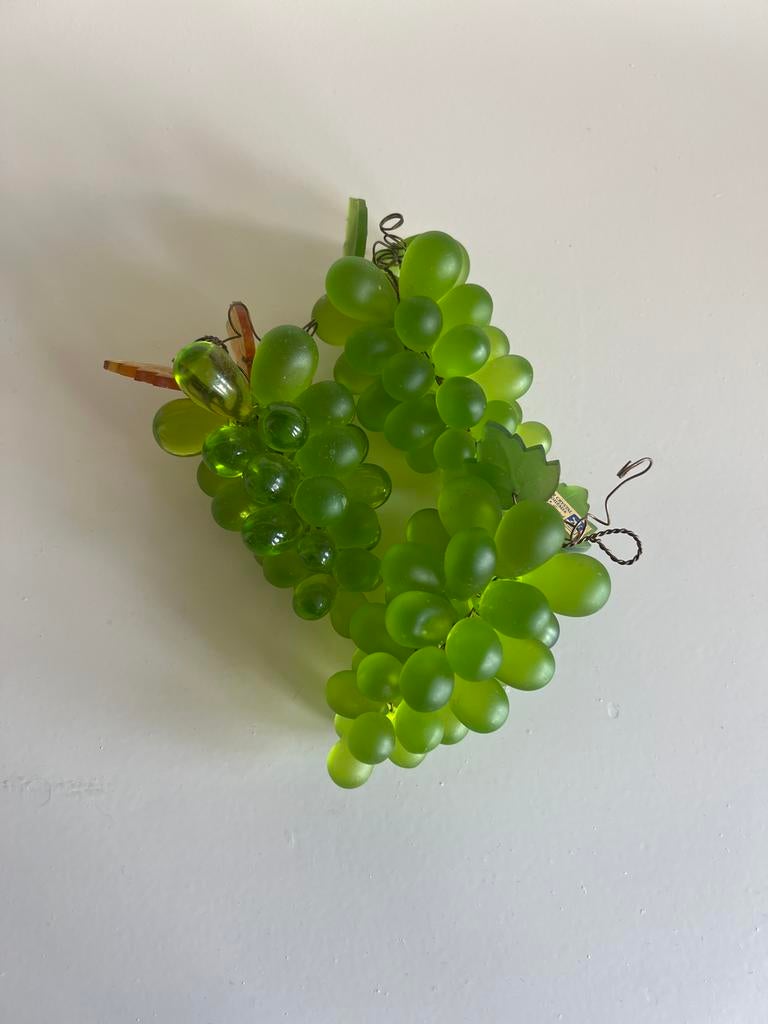 Handgemaakte Boheems Kristal Druiventrosjes - Vintage Decora, Antiek en Kunst, Ophalen of Verzenden