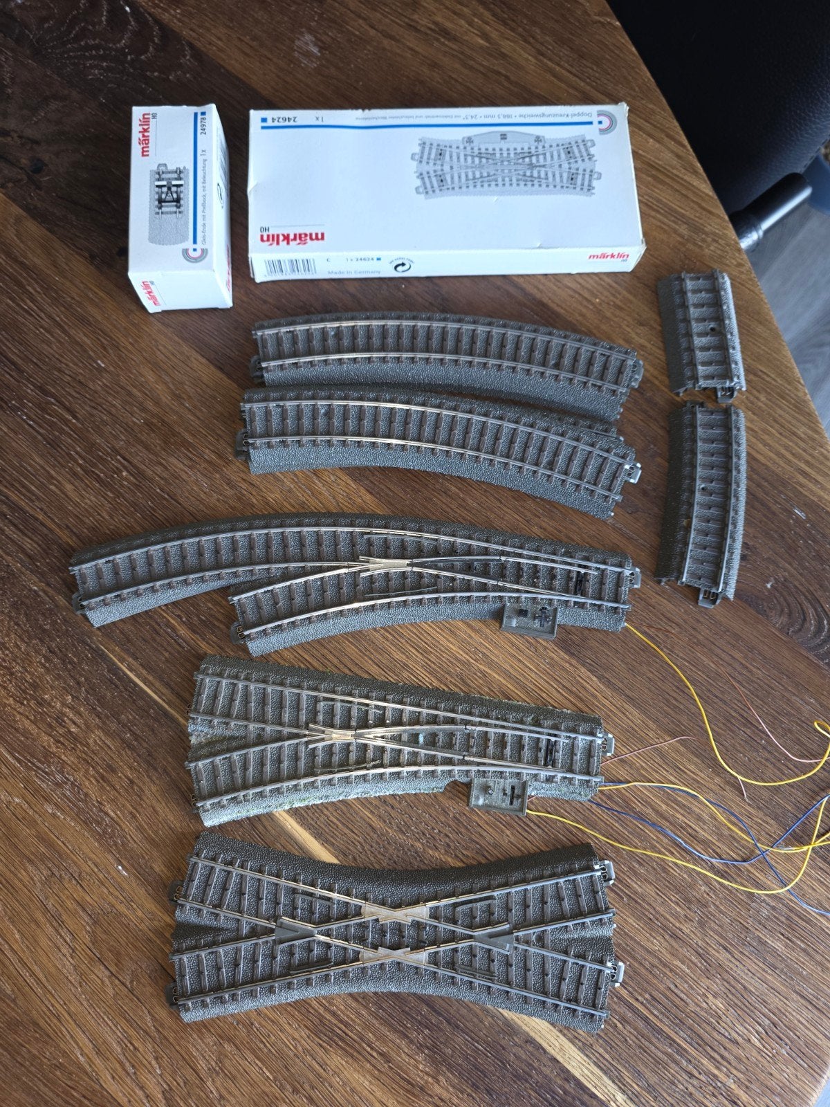 Märklin H0 Railset: Bochten, Wissels, Kruising & Stootblok, Wisselstroom, Gebruikt, Rails, Ophalen of Verzenden