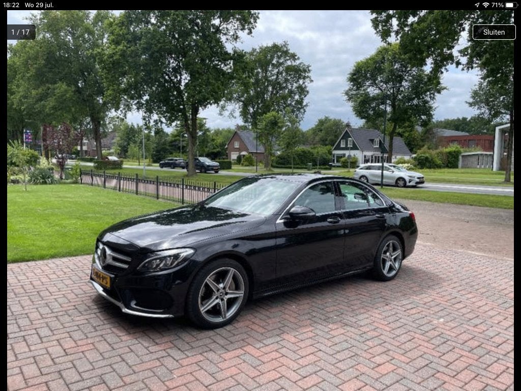 Mercedes-Benz C-Klasse 250 CDI Als Nieuw Bj 2017 Km 145744, Automaat, Zwart, Zwart, Leder