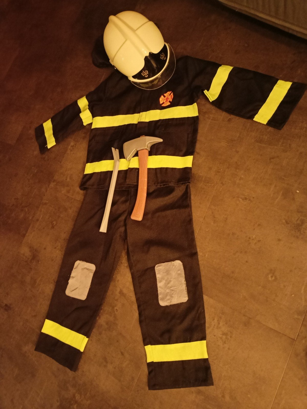 verkleed pak brandweerman, mt 116, Kinderen en Baby's, Ophalen of Verzenden, Gebruikt, 110 t/m 116, Jongen of Meisje