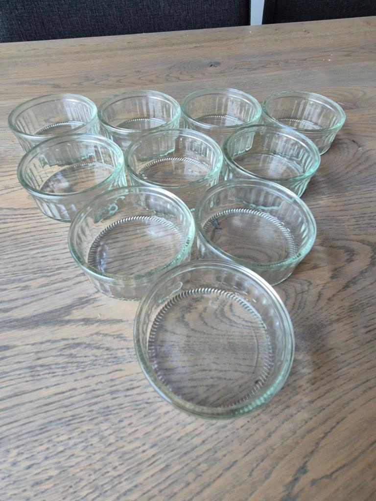 Glazen bakjes, 11 stuks!, Glas of Glazen, Nieuw, Ophalen of Verzenden, Glas