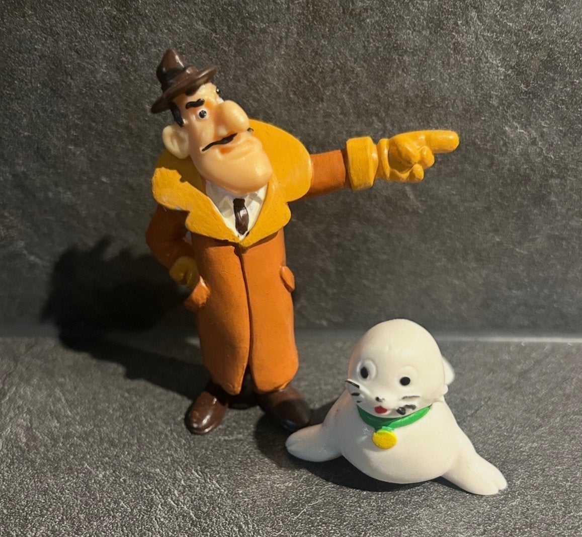 Vintage Seabert PVC figuur met de Professor, Verzenden, Gebruikt