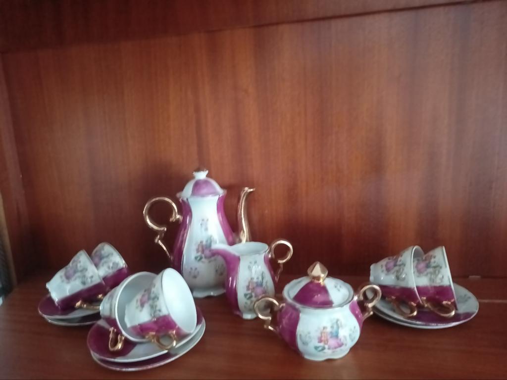 Te koop parelmoer servies, Antiek en Kunst, Antiek | Servies compleet, Ophalen of Verzenden