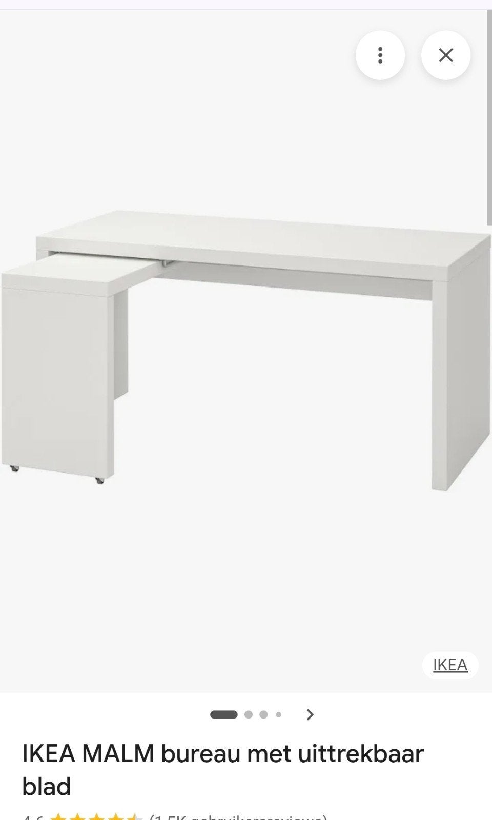 IKEA Malm bureau zwart - goede staat, Huis en Inrichting, Bureaus, Ophalen