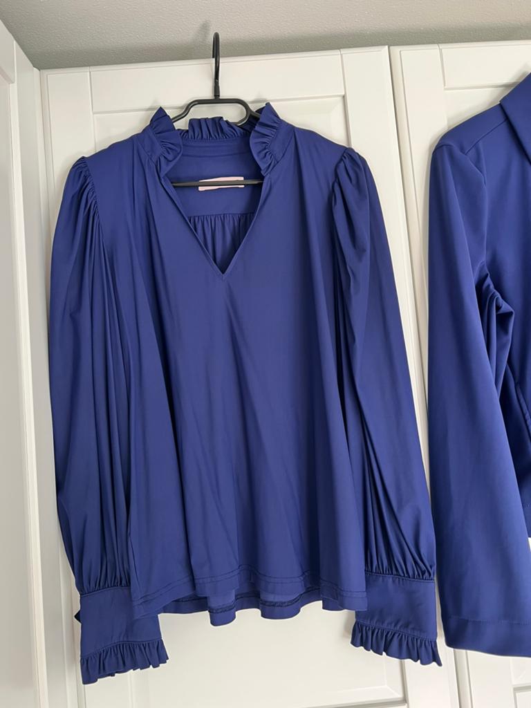 Studio anneloes xxl rosella blouse & jacket jasje ink blue, Blauw, Maat 46/48 (XL) of groter, Ophalen of Verzenden, Zo goed als nieuw