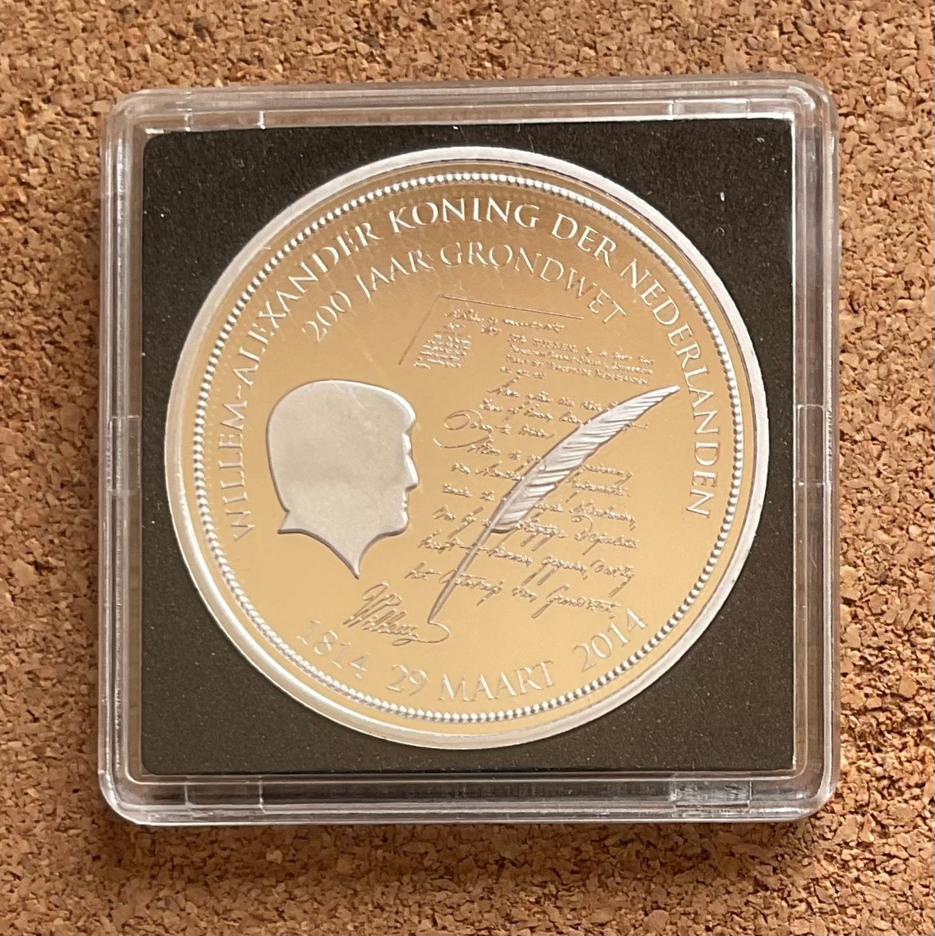 Penning - Willem Alexander - 200 Jaar Grondwet 1814-2014., Postzegels en Munten, Ophalen of Verzenden, Overige materialen, Nederland