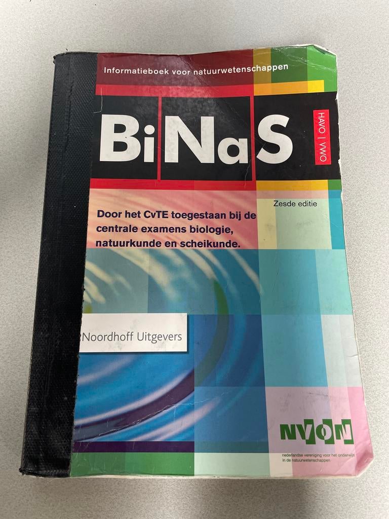 BiNaS zesde editie - Informatieboek natuurwetenschappen, Boeken, Ophalen of Verzenden, Beta, Gelezen, HBO