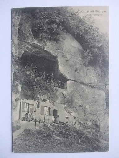 P307 Groet uit Geulem - Rotswoningen - 1912, Verzenden, Voor 1920, Gelopen, Limburg